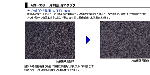 片射照明アダプタ